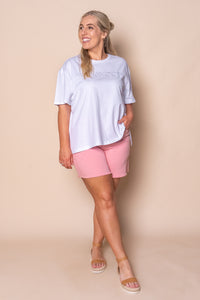 Simplified Tee in White - Foxwood