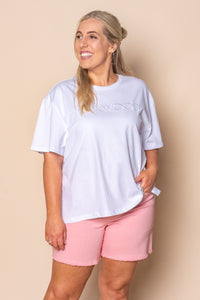 Simplified Tee in White - Foxwood