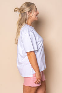 Simplified Tee in White - Foxwood