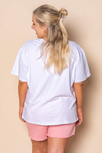 Simplified Tee in White - Foxwood
