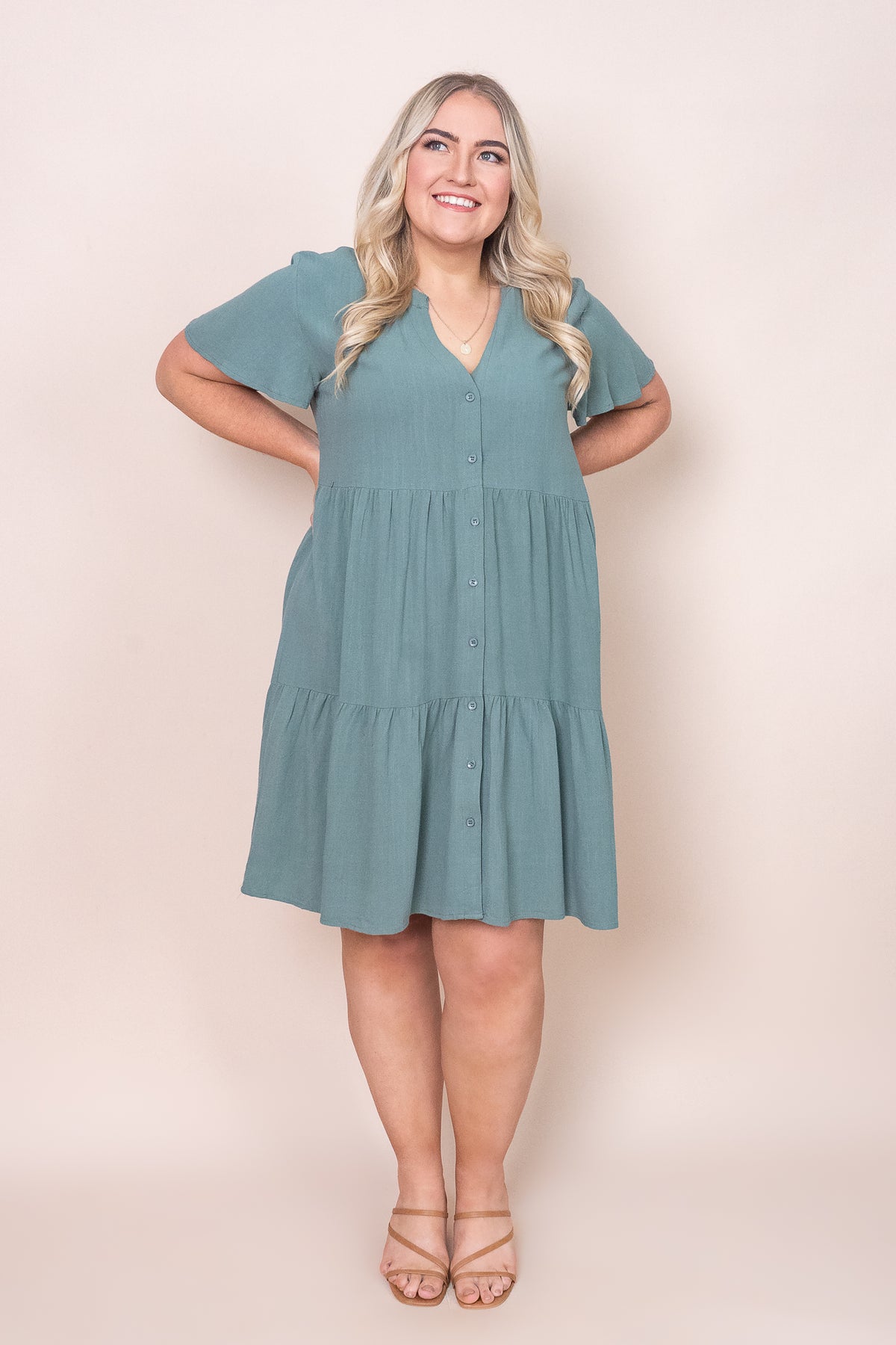 Alfie Dress in Sea Green