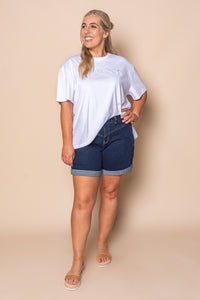 Devi Shorts in Indigo Denim - Foxwood