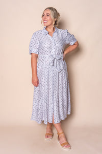 Kayleen Midi Dress in Light Grey