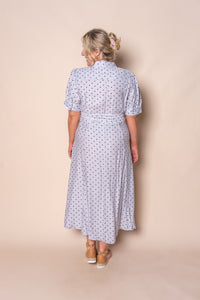 Kayleen Midi Dress in Light Grey