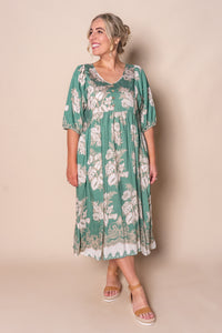 Faye Midi Dress in Emerald