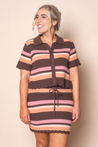 Copacabana Knit Top in Chocolate Stripe - All About Eve