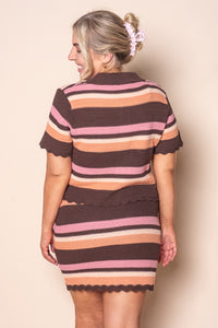 Copacabana Knit Top in Chocolate Stripe - All About Eve