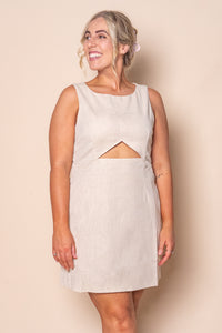 Mavis Mini Dress in Natural - All About Eve