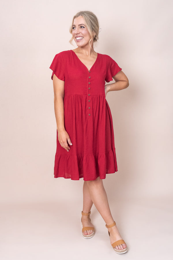 Harlow Dress in Red