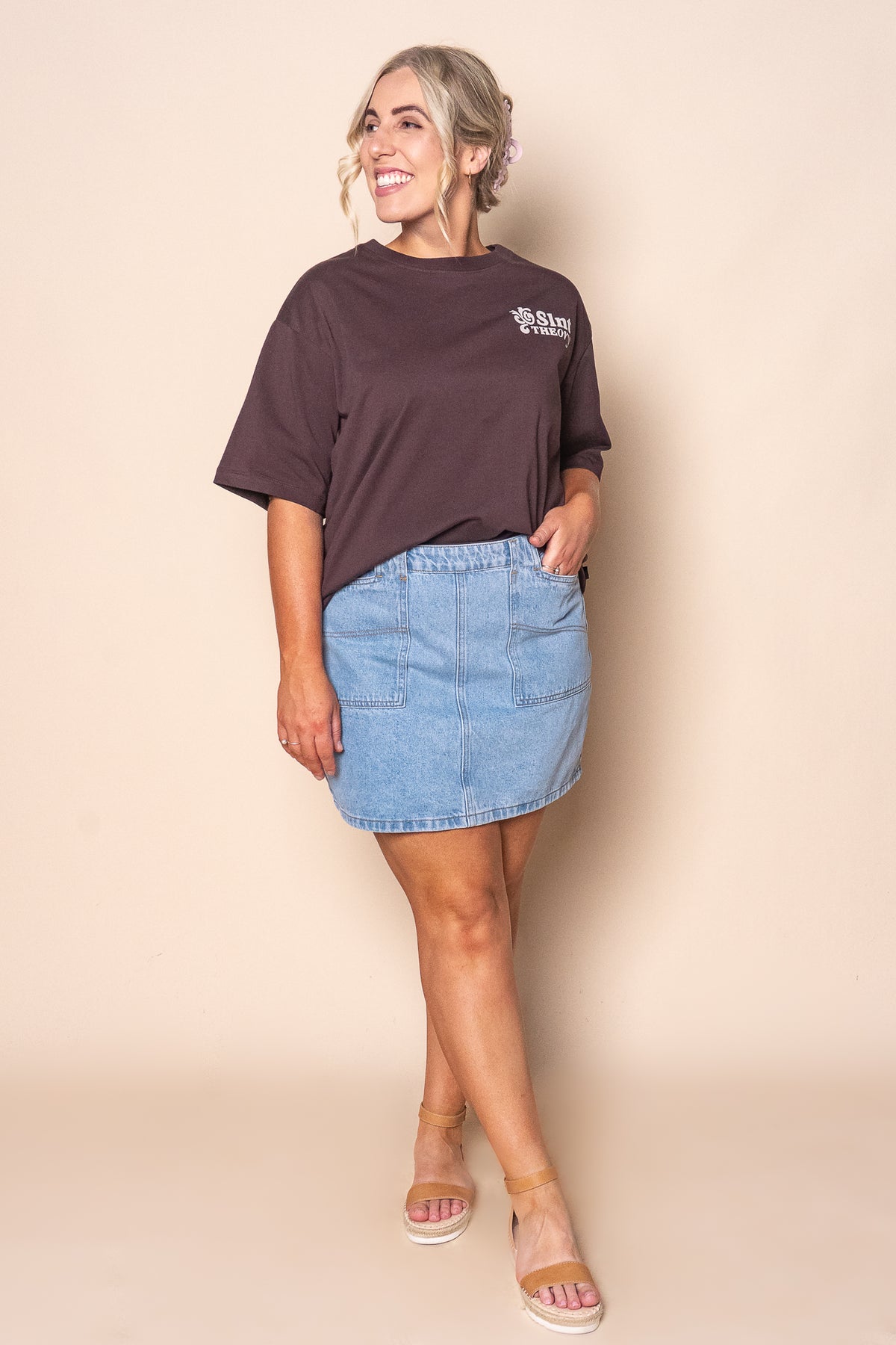 Bloom Tee in Chocolate - Silent Theory