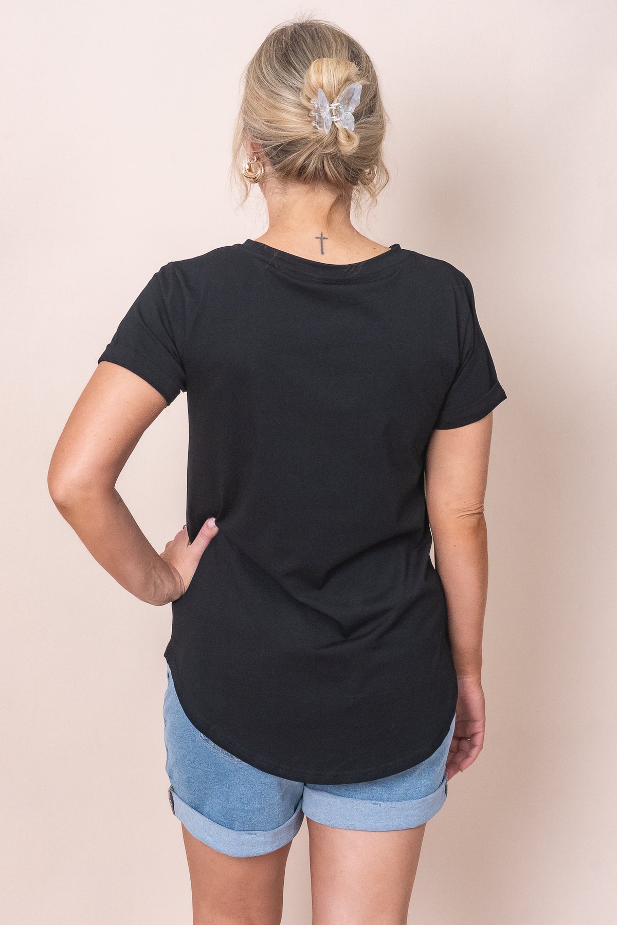 Pop Tee in Black