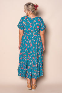 Mandy Midi Dress in Teal
