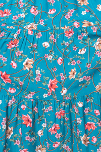 Mandy Midi Dress in Teal