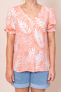 Ivie Top in Coral