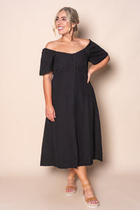 Juni Midi Dress in Black - Foxwood