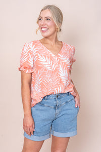 Ivie Top in Coral