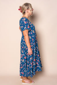 Mandy Midi Dress in Ocean Blue