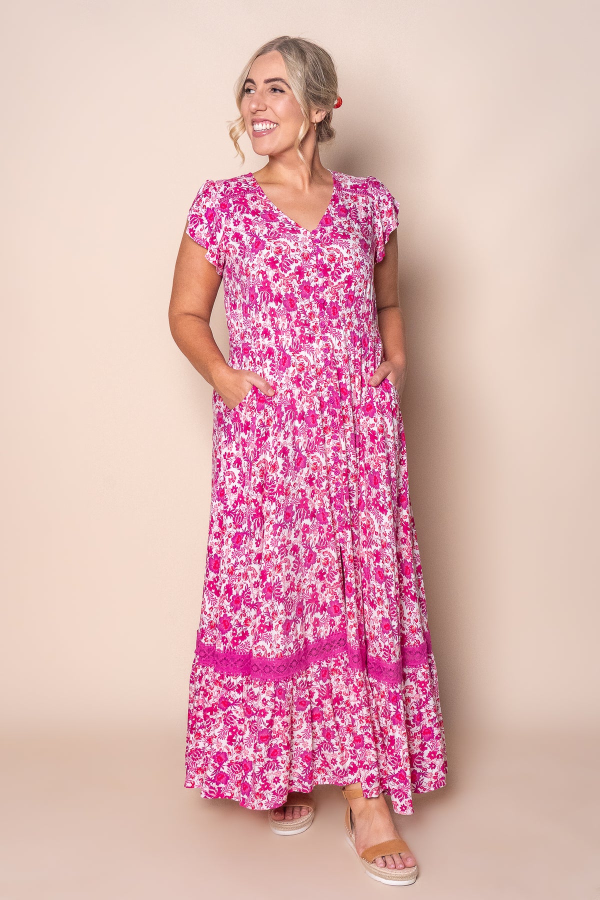 Merridy Maxi Dress in Pink
