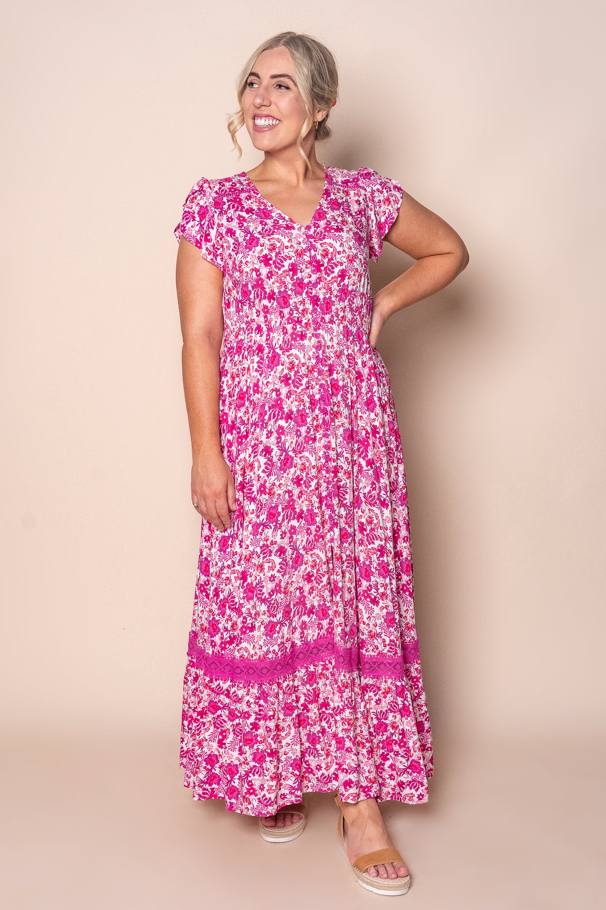 Merridy Maxi Dress in Pink