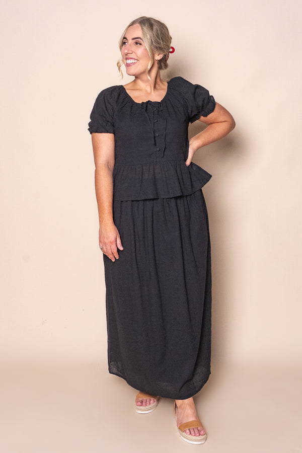 Tiana Top in Black - Foxwood