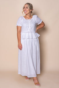 Tiana Top in White - Foxwood