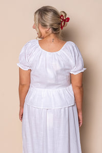 Tiana Top in White - Foxwood