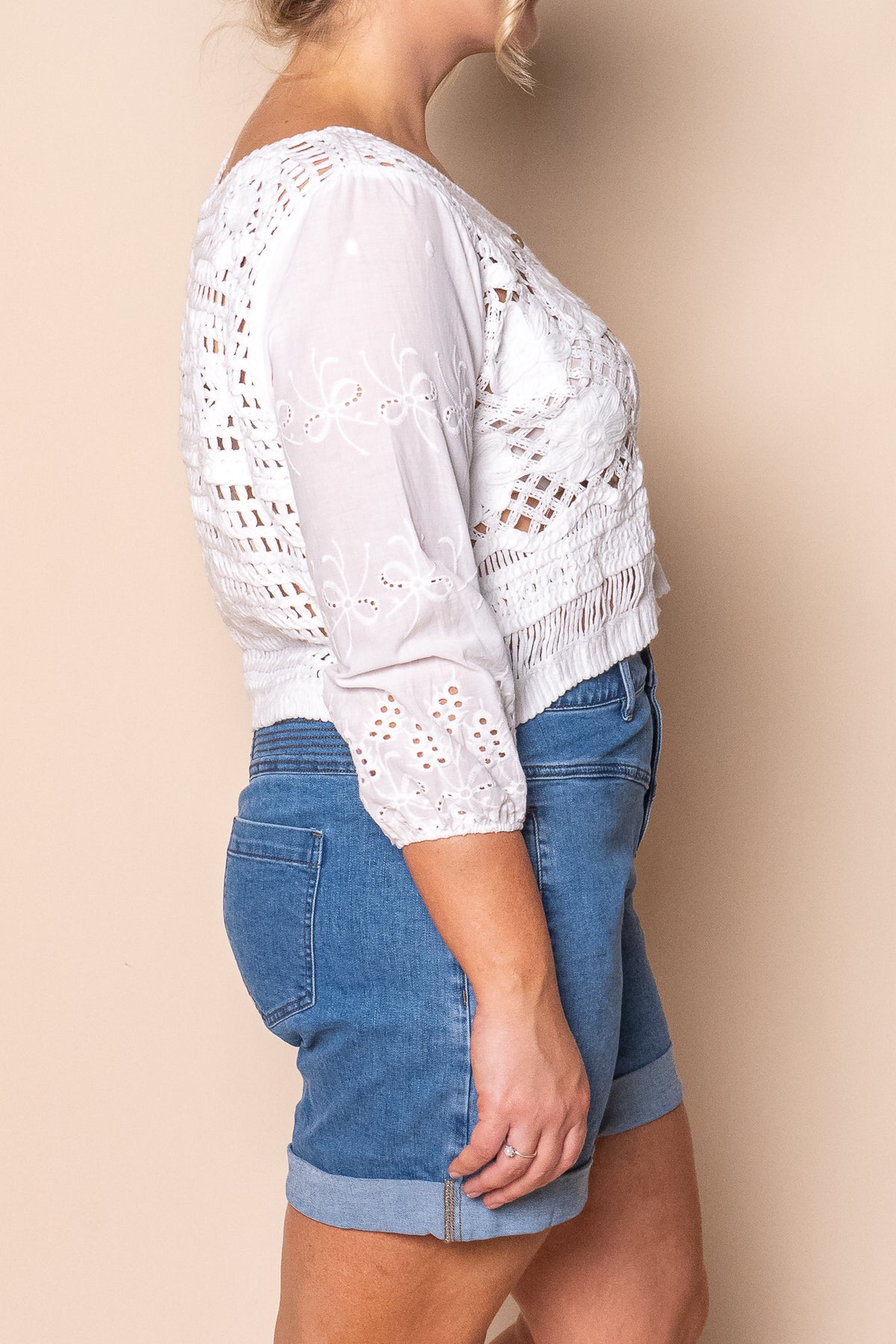 Candice Crochet Top in White