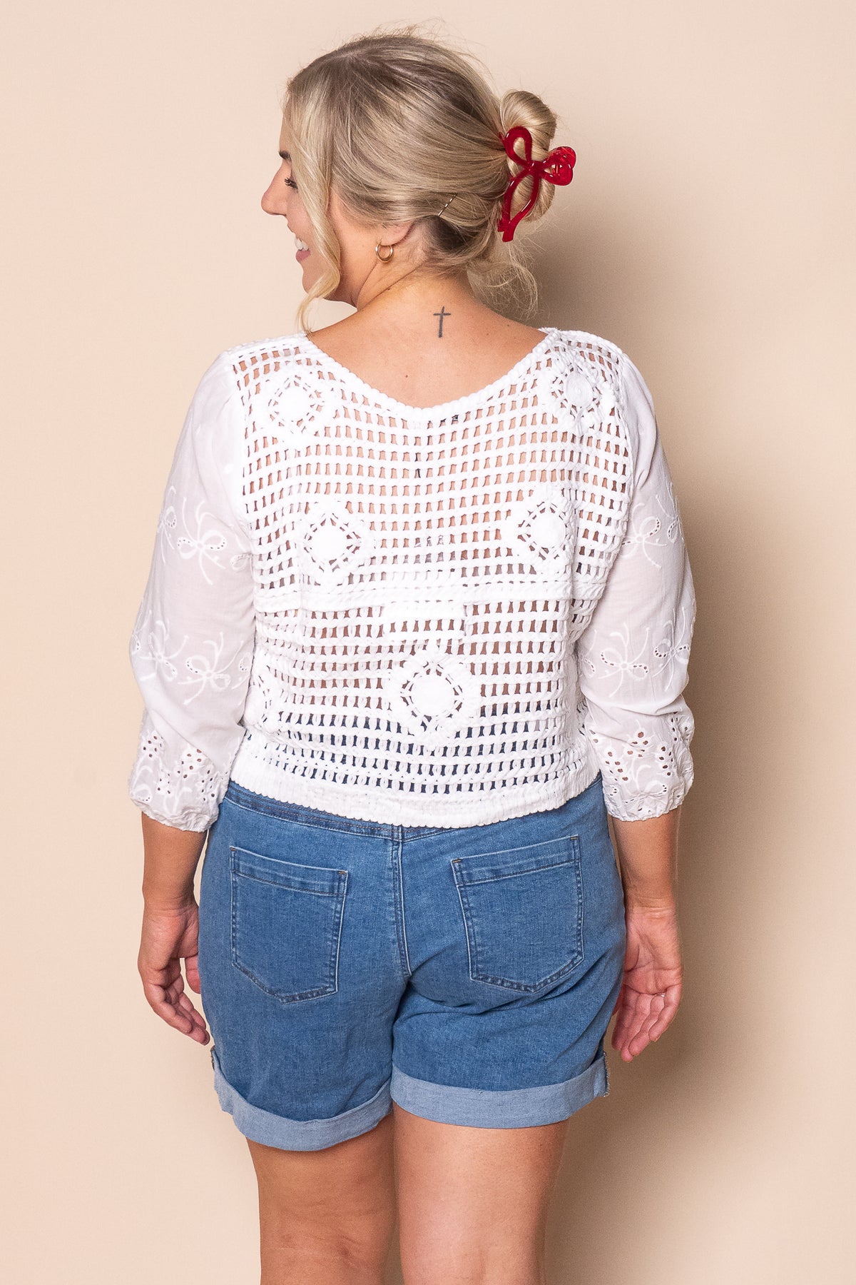 Candice Crochet Top in White