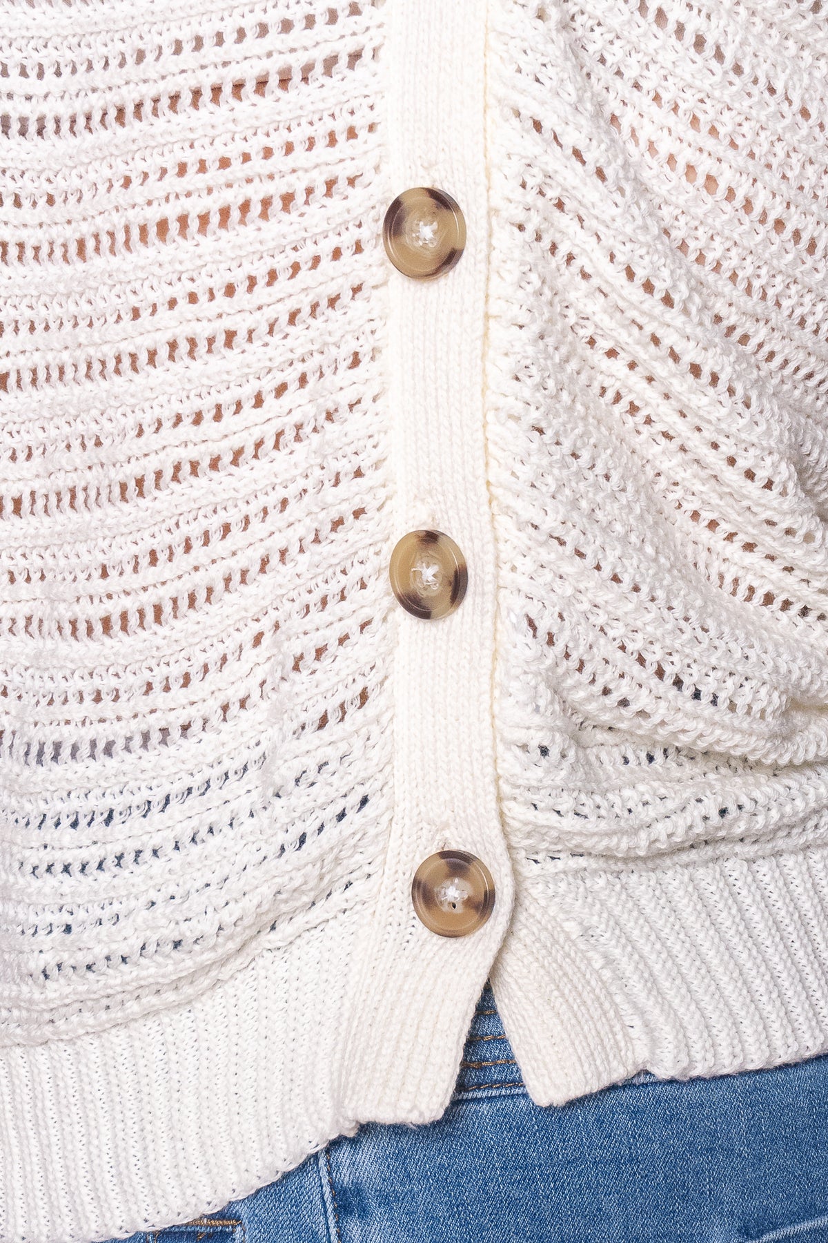 Chilli Knit Top in Vintage White - Foxwood