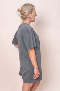 Open Wings Tee Dress in Coal - Silent Theory