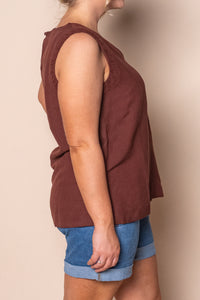 Bermuda Top in Chocolate - Foxwood
