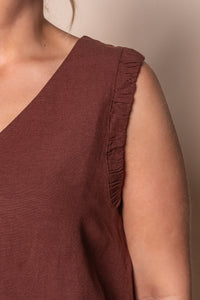 Bermuda Top in Chocolate - Foxwood