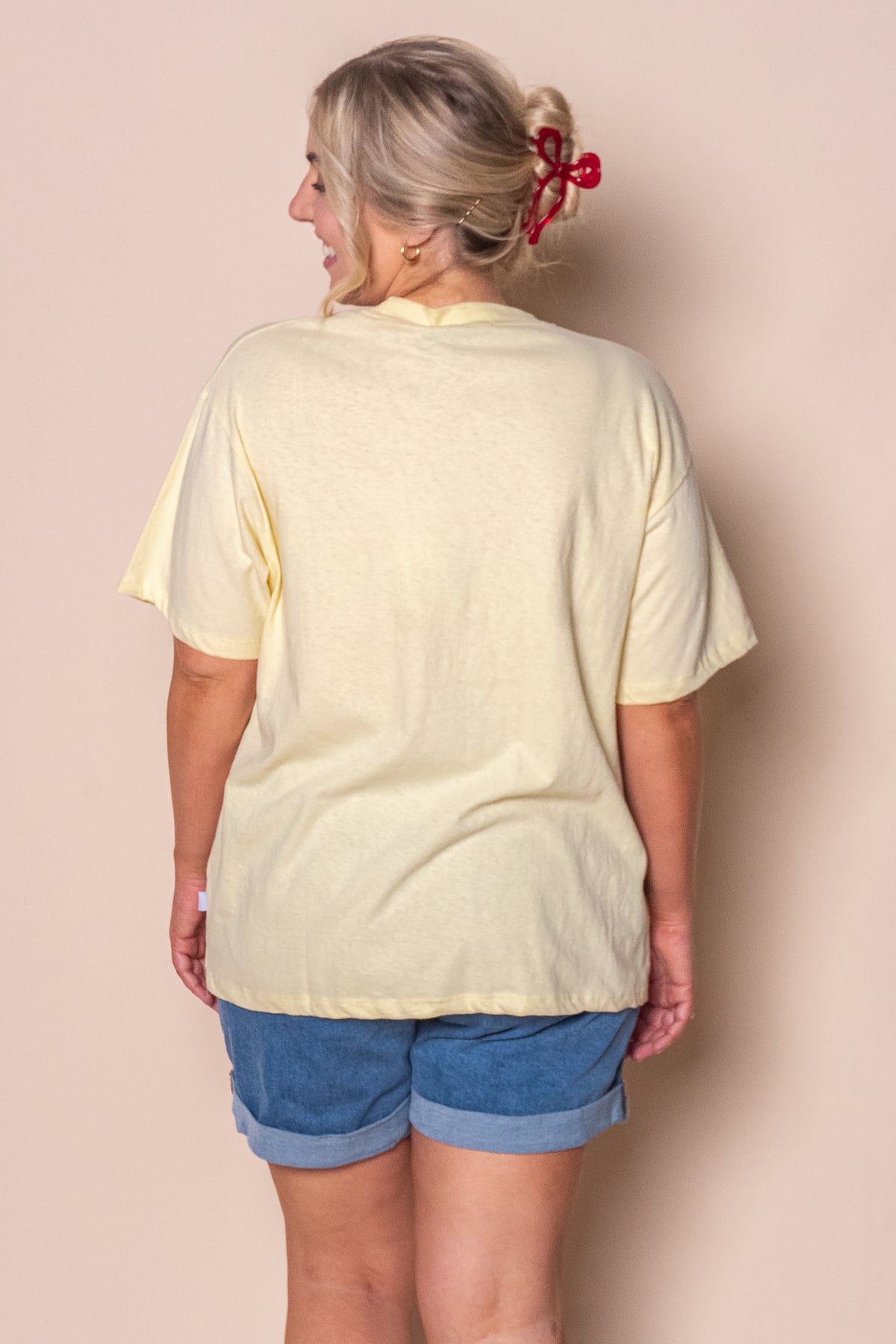 Palermo Relaxed Tee in Yellow - All About Eve