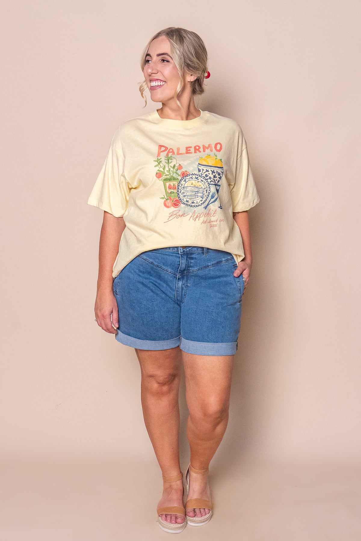 Palermo Relaxed Tee in Yellow - All About Eve