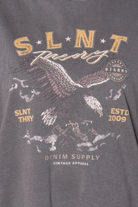 Flying Free Tee Dress in Coal - Silent Theory