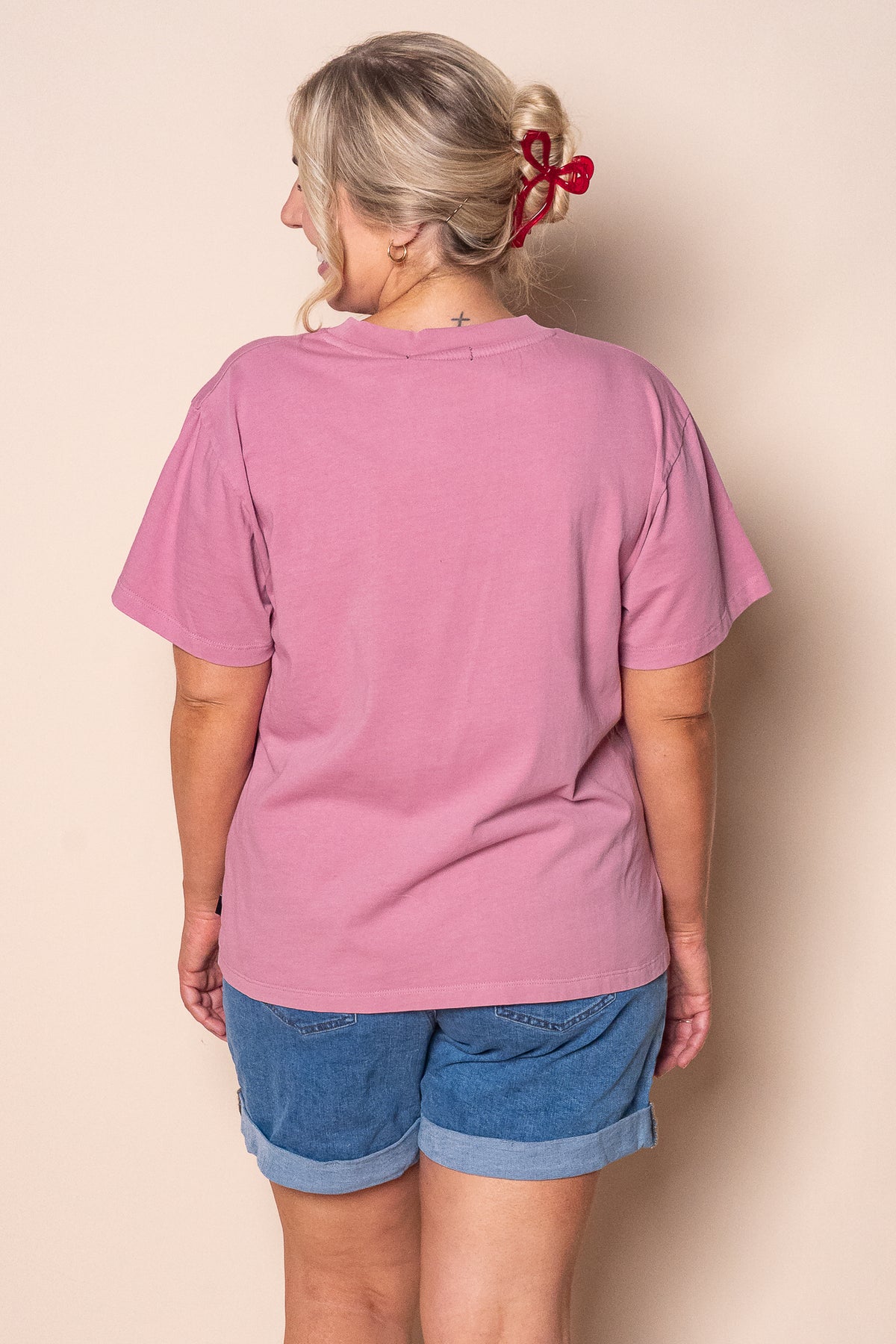 Golden Hour Box Tee in Quartz Pink - All About Eve