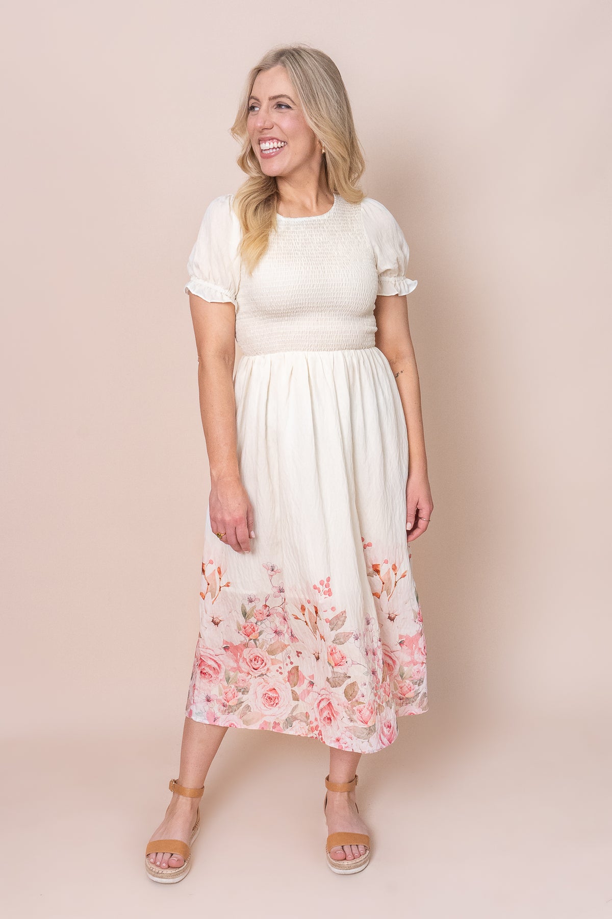 Galene Dress in Pale Lemon