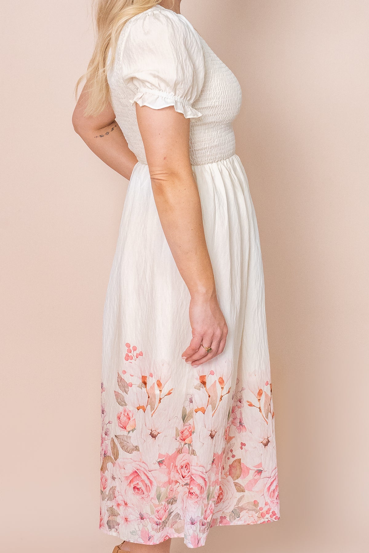 Galene Dress in Pale Lemon