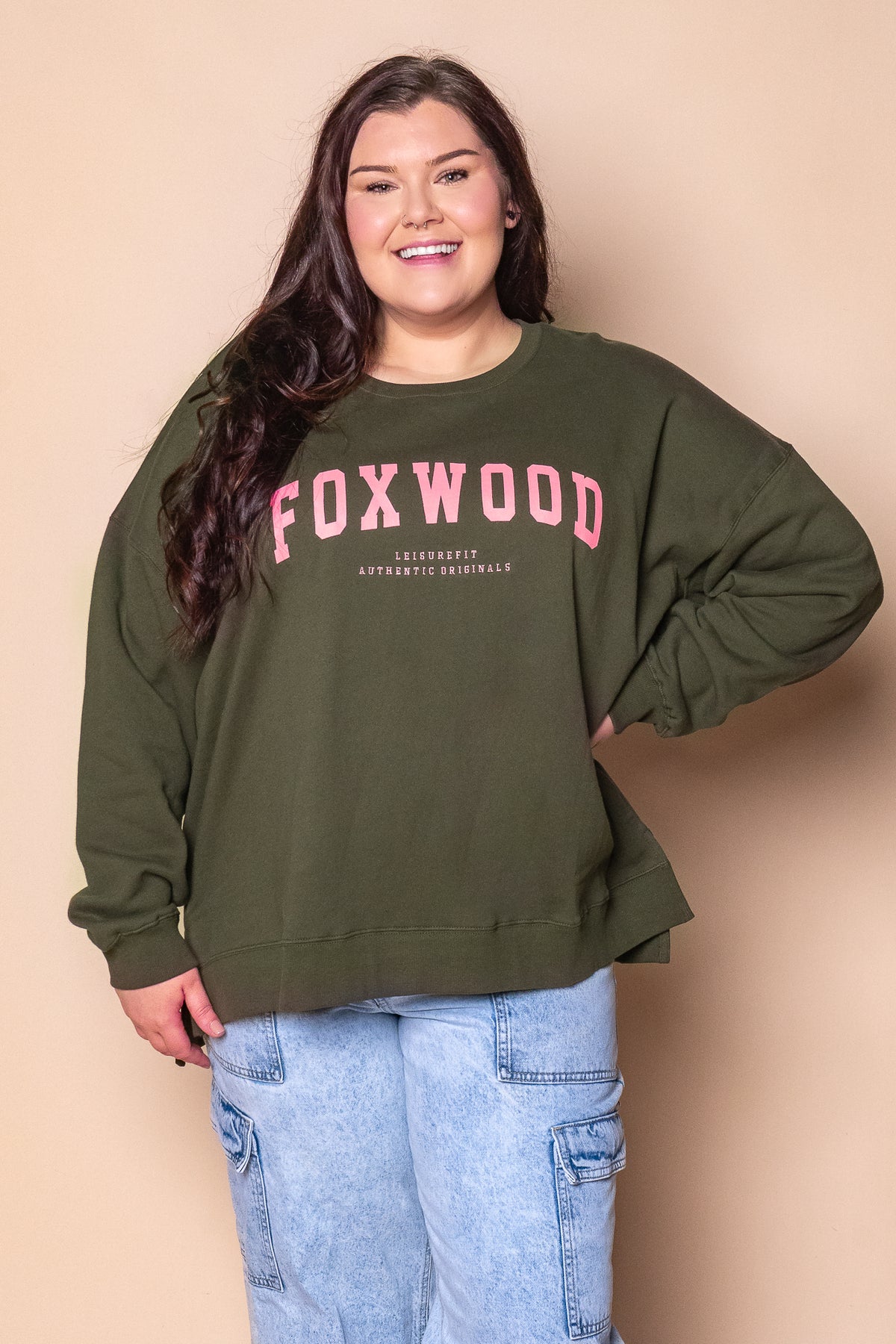 Interval Crew in Dark Khaki/Coral - Foxwood