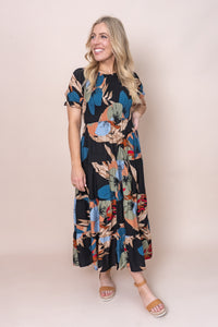 Ginna Dress in Black Multi