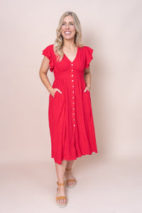 Gilly Dress in Red