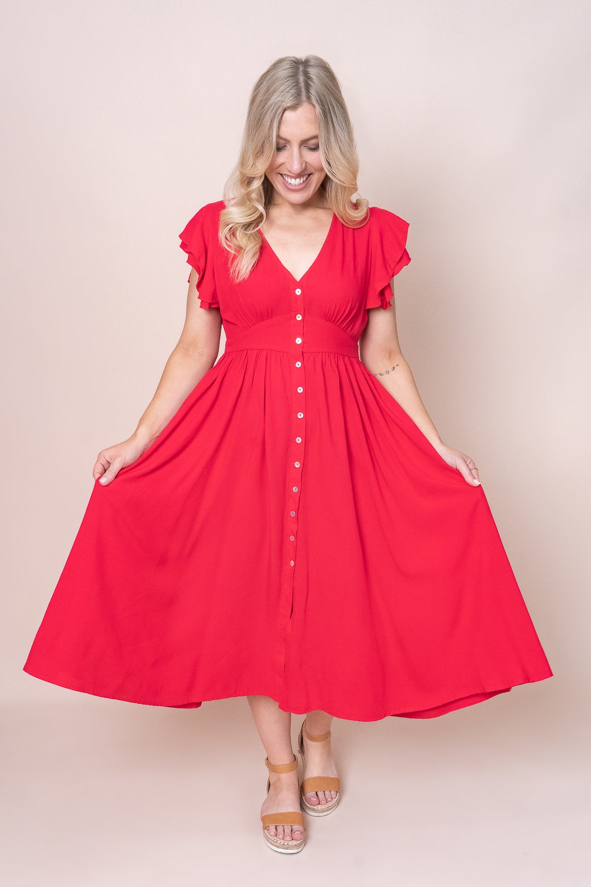 Gilly Dress in Red