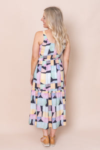 Edwina Dress in Black Multi