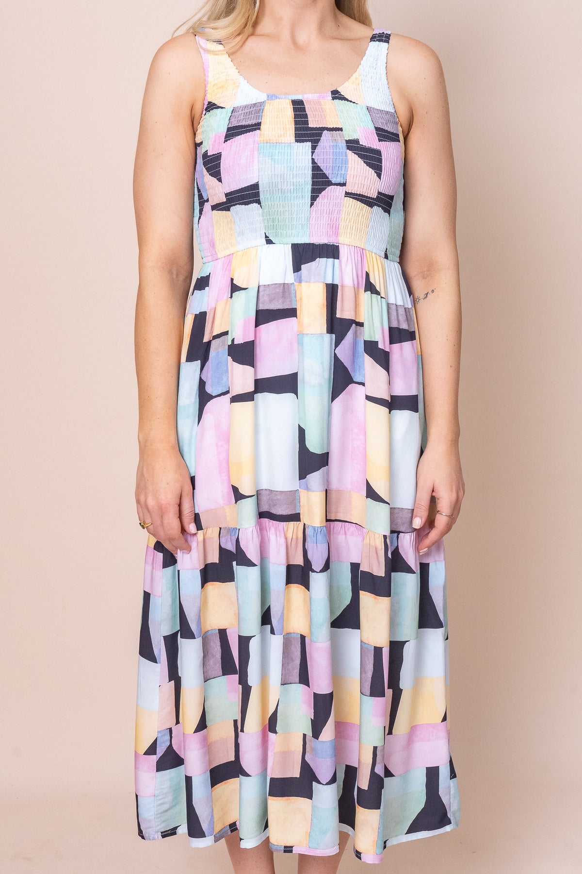 Edwina Dress in Black Multi