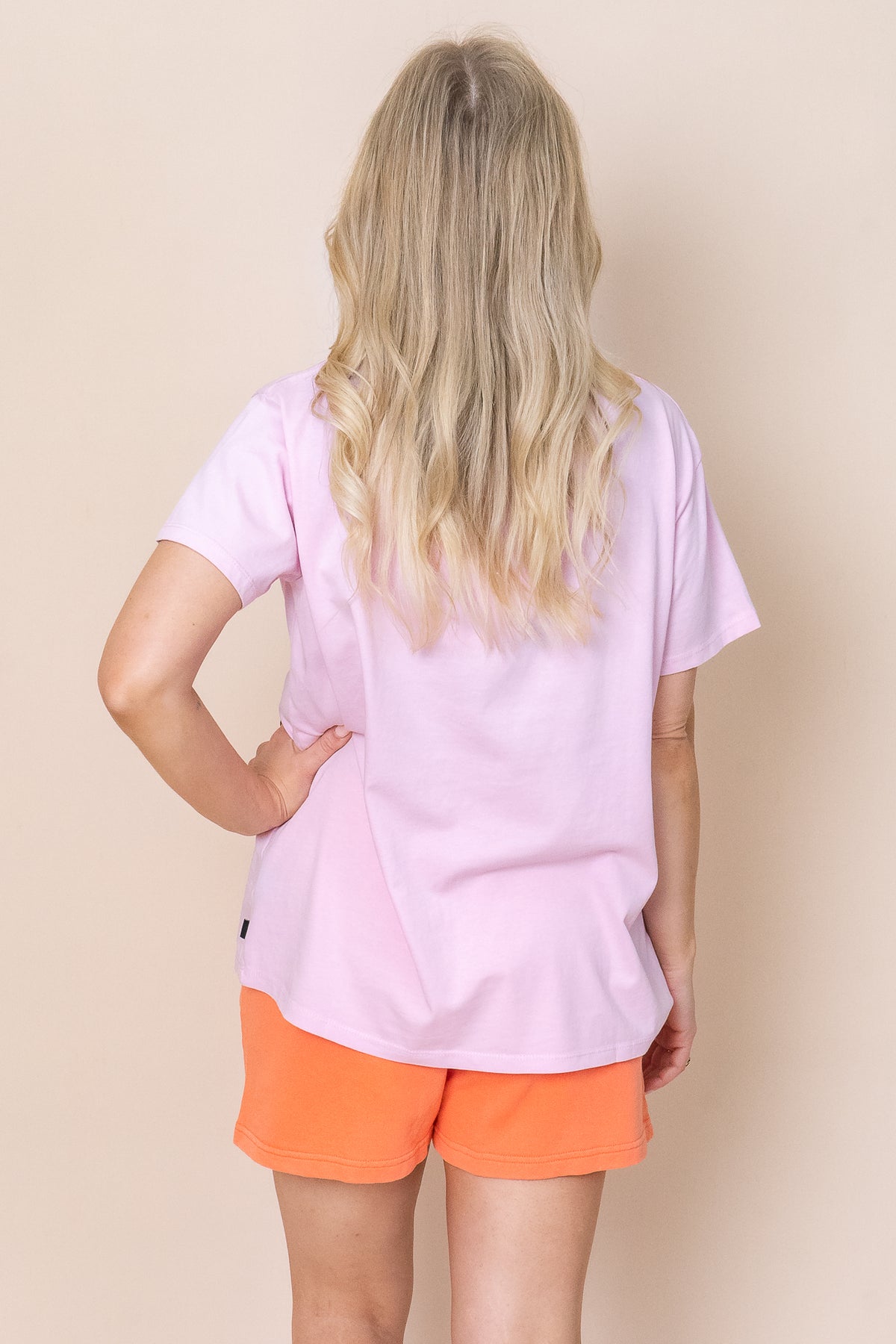 Baja Standard Embroidered Tee in Light Pink - All About Eve