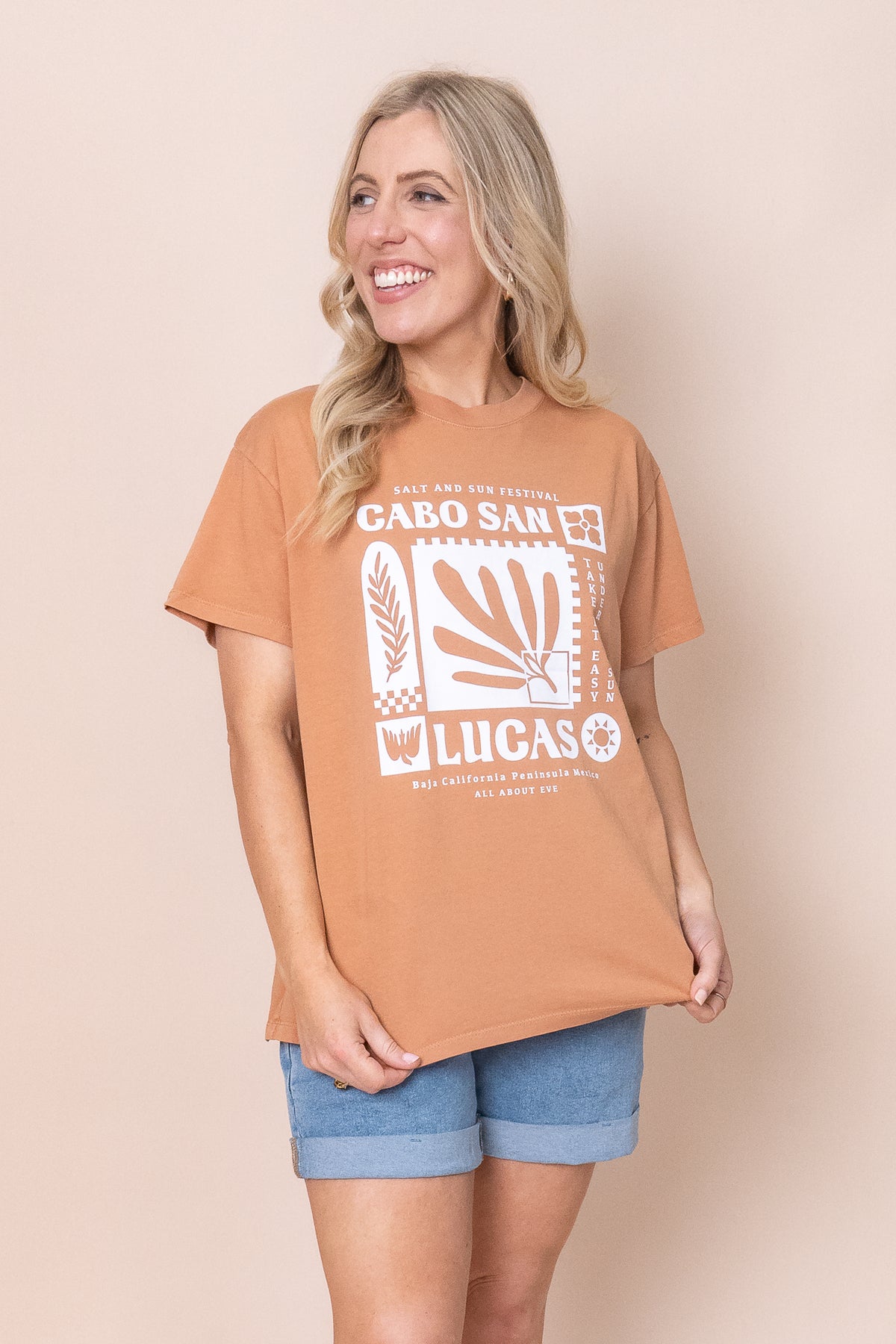 Baja Standard Tee in Tan - All About Eve