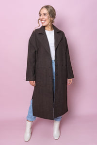 Manhattan Coat in Brown - All About Eve