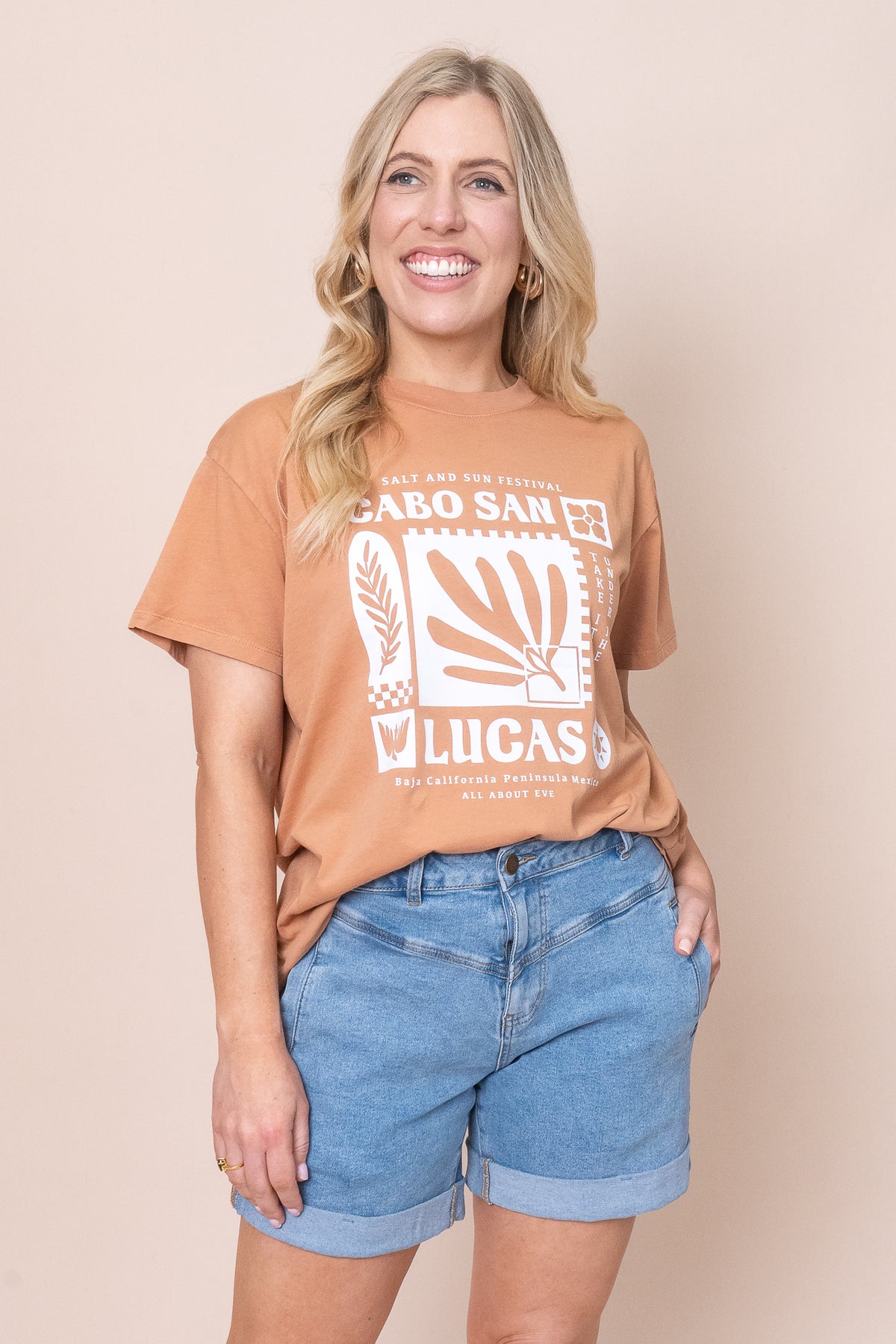 Baja Standard Tee in Tan - All About Eve