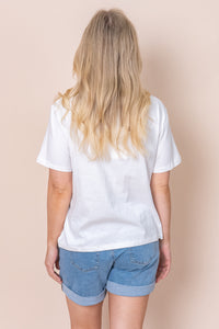 Etched Geo Tee in Vintage White - Foxwood