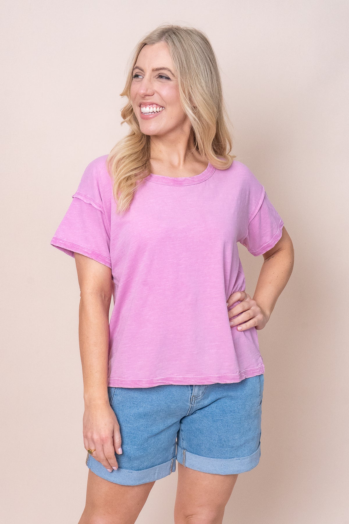 Marley Tee in Pastel Lavender - Foxwood